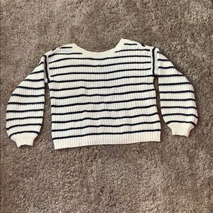 Crazy 8 navy striped summer sweater